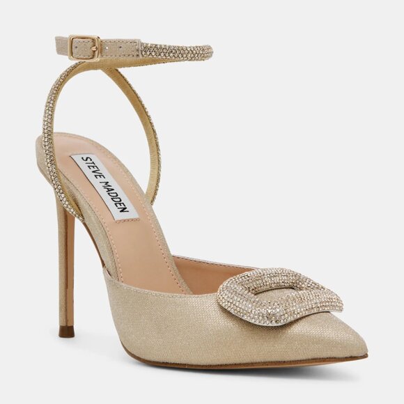 NWT Gold Steve Madden Vienna Heels - Size 9 - Picture 1 of 5